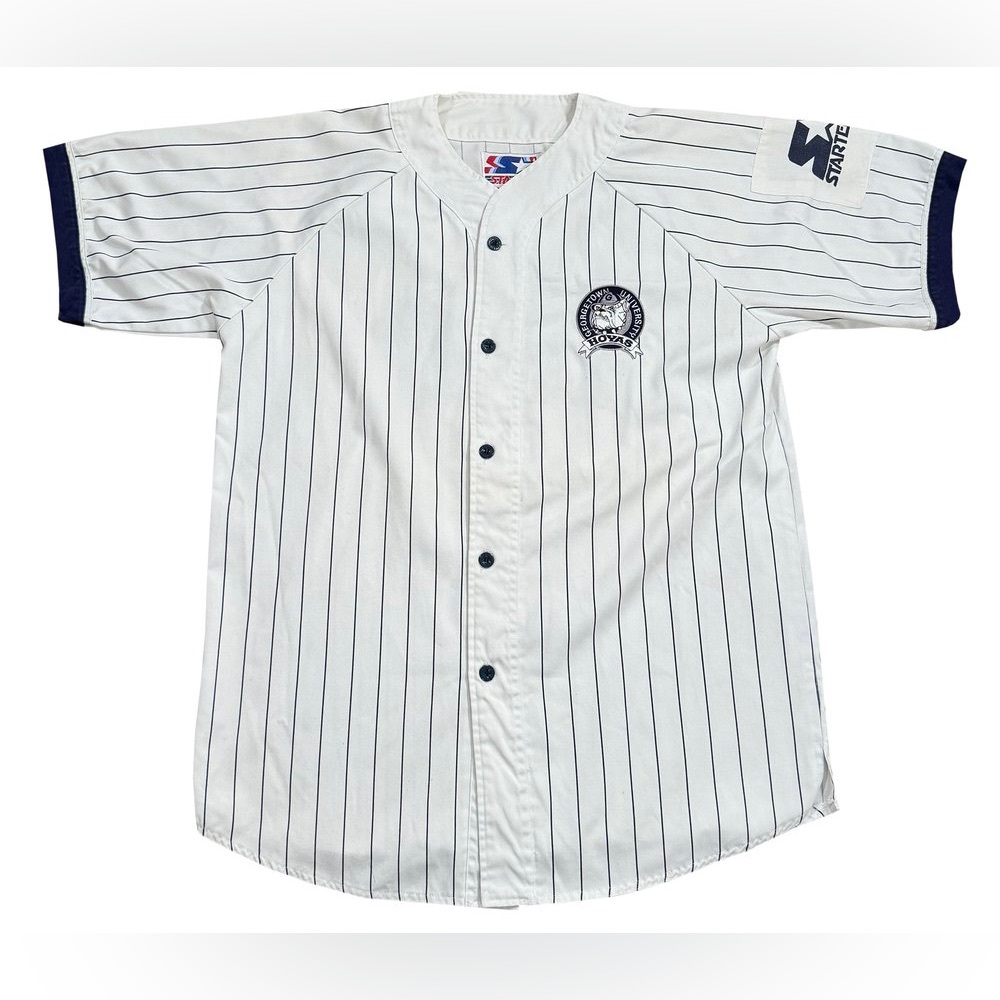 Vintage Starter Georgetown University Pinstripe Jersey (Size XL)